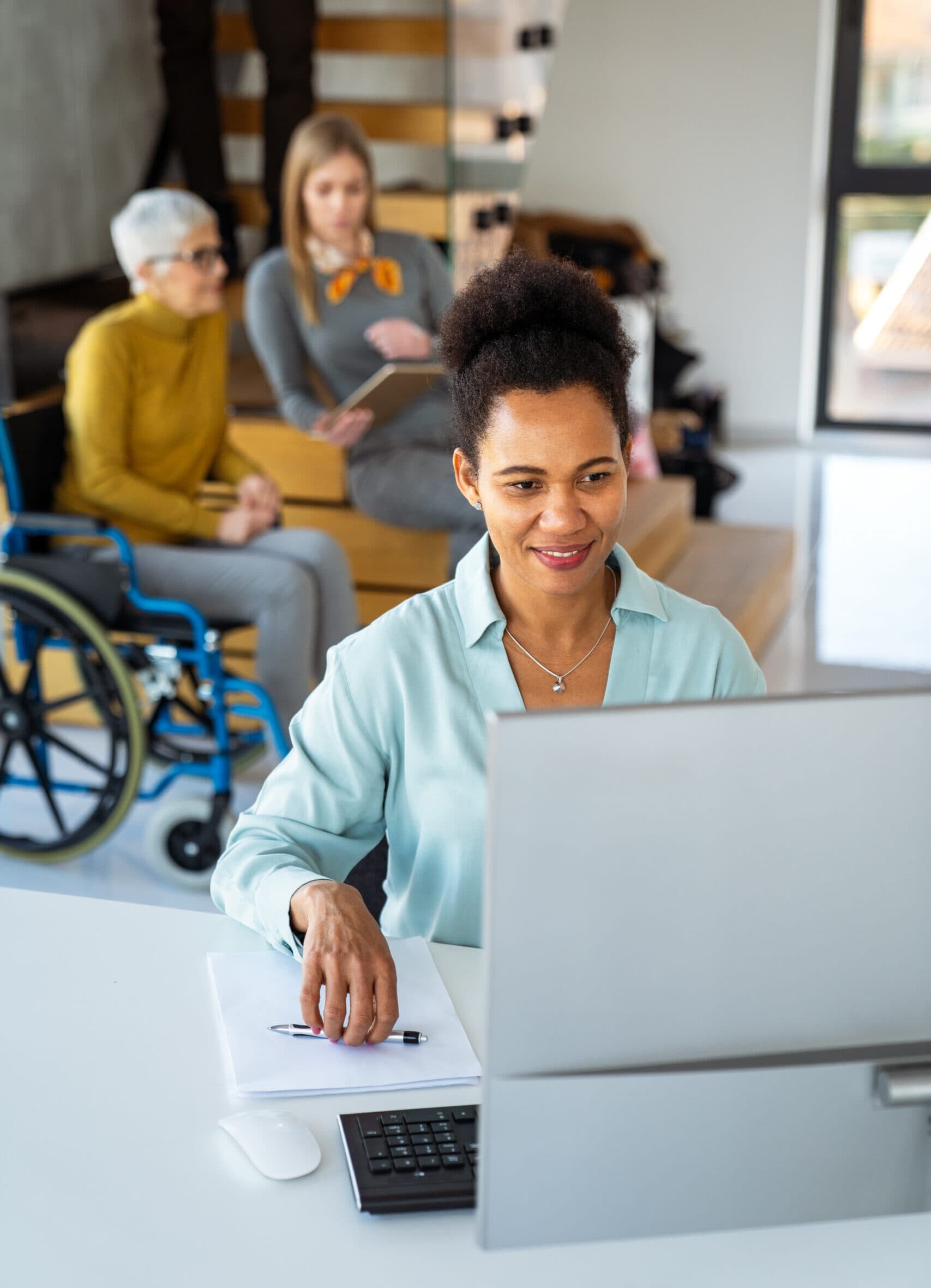 An ISO compliance consultant working through a quality management system